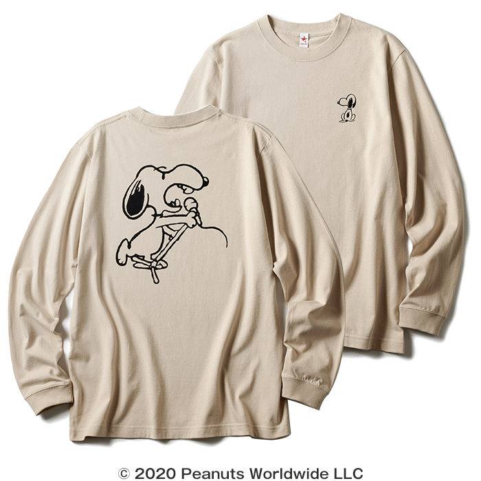 VOCAL SNOOPY™ / LONG SLEEVE T (SAND BEIGE)