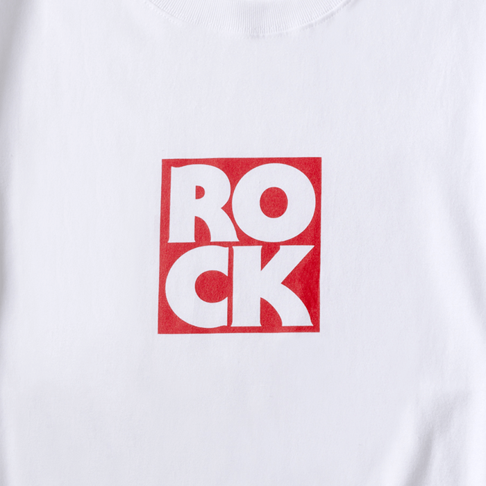 LONG SLEEVE T / ROCK (WHITE &amp; RED)