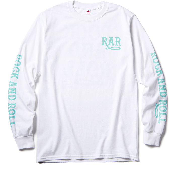 ROCK AND ROLL LONG SLEEVE T / WHITE×GREEN