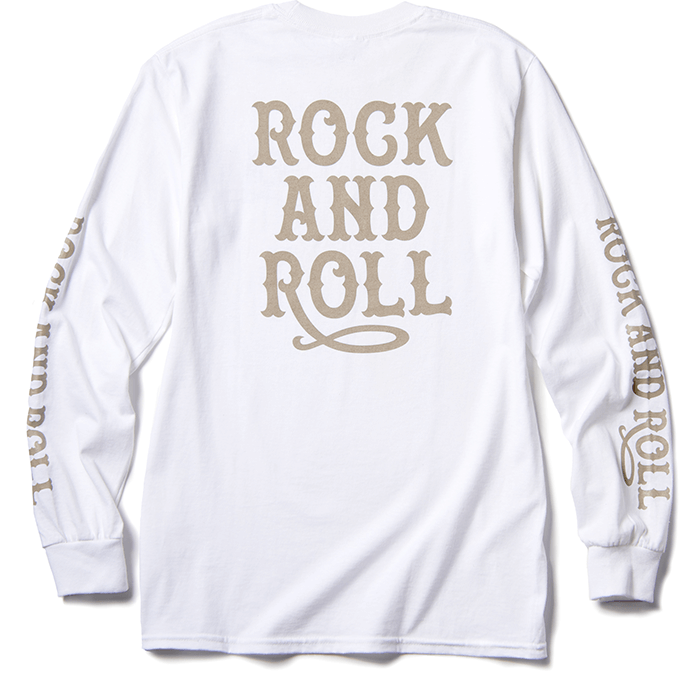 ROCK AND ROLL LONG SLEEVE T / WHITE×BEIGE