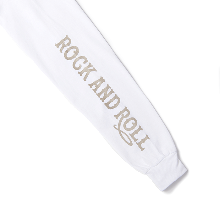 ROCK AND ROLL LONG SLEEVE T / WHITE×BEIGE