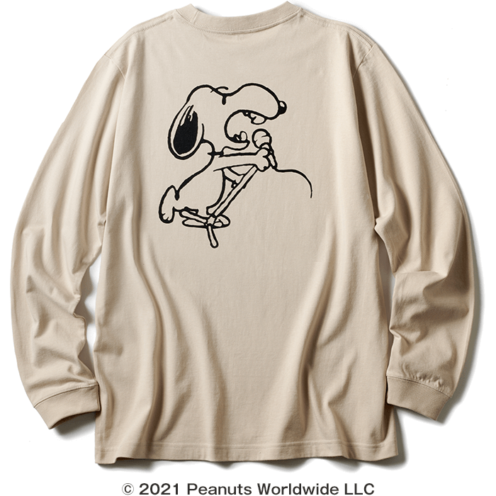 VOCAL SNOOPY™ / LONG SLEEVE T(SAND BEIGE)