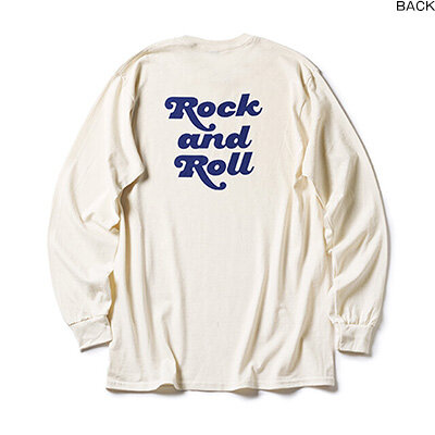 LONG SLEEVE T / Rock and Roll Ⅲ (Natural×Navy)