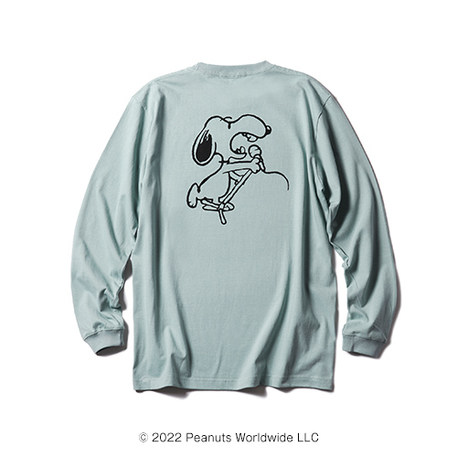 VOCAL SNOOPY™ / LONG SLEEVE T (SMOKY GREEN) | rockin'star☆（ロッキンスター）公式サイト