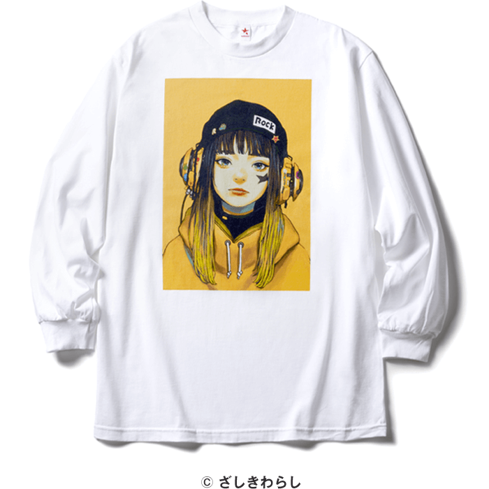 ざしきわらし描き下ろし 女の子/YELLOW ロンT