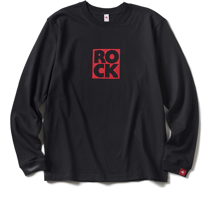 LONG SLEEVE T / ROCK (BLACK & RED)