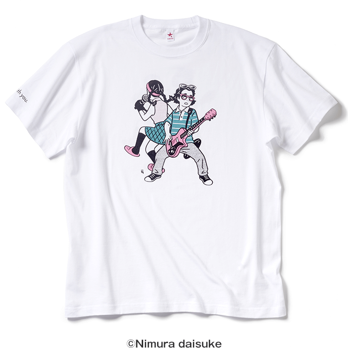 二村大輔描き下ろし ギターボーイとシングガール