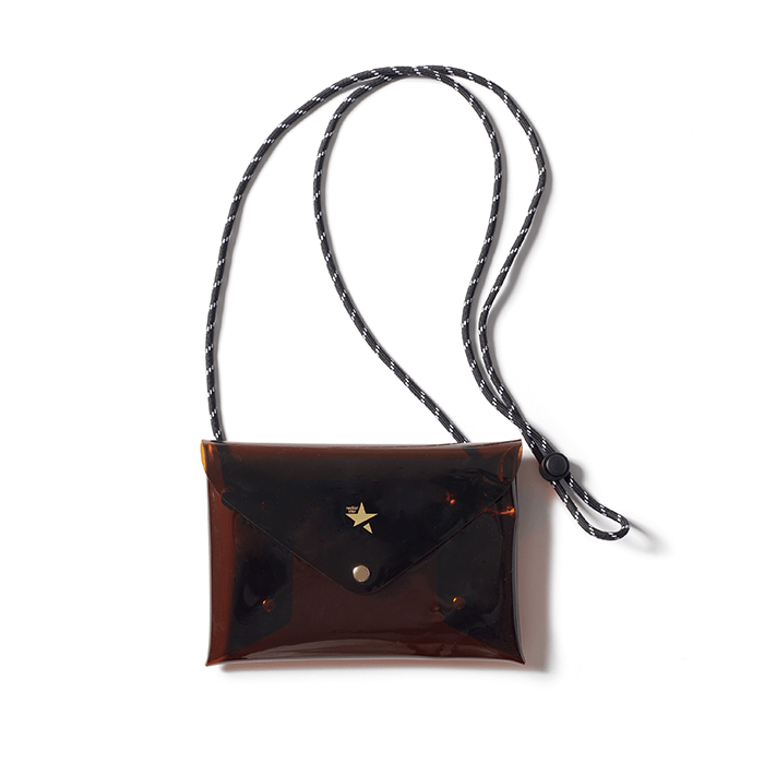 クリア ショルダーバッグ (Coffee brown)