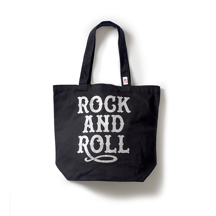 ROCK AND ROLL TOTE BAG BLACK×SILVER